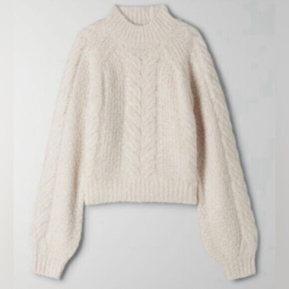 Aritzia Sunday Best Melly Wool Alpaca Blend Cable Knit Sweater - Picture 1 of 8